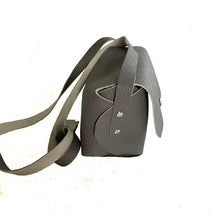 Load image into Gallery viewer, thecrochetbasket.com Leather Woman Handbag Gray Small Cross Long Cord
