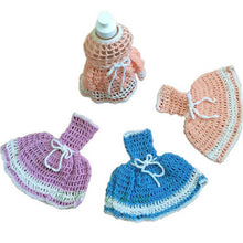 Load image into Gallery viewer, Dish Detergent Bottle Crochet Covers orange blue lilac - thecrochetbasket.com
