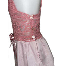 Load image into Gallery viewer, Girl Pink Dress - Rose - My Garden Collection - thecrochetbasket.com
