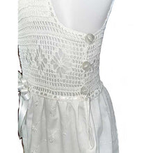 Load image into Gallery viewer, Girl White Dress - Lily - My Garden Collection - thecrochetbasket.com
