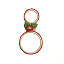 Load image into Gallery viewer, Towel Hangers red crochet ring - thecrochetbasket.com

