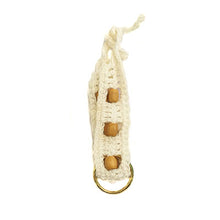 Load image into Gallery viewer, keychain crochet white - thecrochetbasket.com

