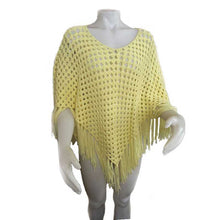 Load image into Gallery viewer, poncho yellow knitting crochet - thecrochetbasket.com

