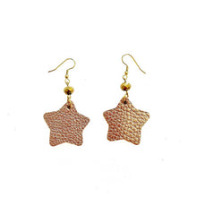 Load image into Gallery viewer, thecrochetbasket.com Leather-earring-stars