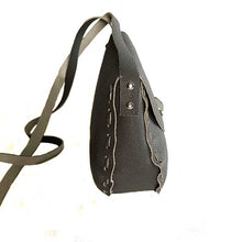 Load image into Gallery viewer, thecrochetbasket.com Leather Woman Handbag Gray Cross Long Cord