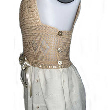 Load image into Gallery viewer, Girl Cream Dress - Vainilla - My Garden Collection - thecrochetbasket.com