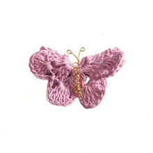 Load image into Gallery viewer, butterfly hairpin crochet violet purple lilac - thecrochetbasket.com