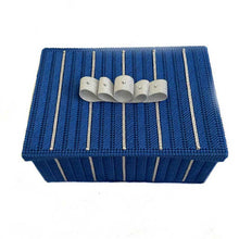 Load image into Gallery viewer, Women Shawl Crochet Blue Yarn plastic canvas gift box - thecrochetbasket.com