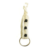 Load image into Gallery viewer, keychain crochet white - thecrochetbasket.com